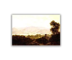 Phyrek123 David Johnson Impressions d'art Reproductions de Tableaux célèbres New of the Narrows, Lake George Image de toile Art mural pour le salon 20x30cm sans cadre