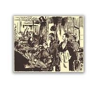 Phyrek123 Édouard Manet Impressions d'art Reproductions de Tableaux célèbres Au café Image de toile Art mural pour le salon 80x104cm sans cadre