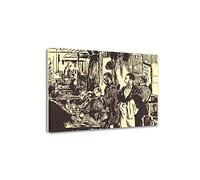 Phyrek123 Édouard Manet Impressions d'art Reproductions de Tableaux célèbres Au café Image de toile Art mural pour le salon 50x65cm Cadre intérieur