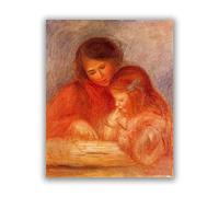 Phyrek123 Pierre-Auguste Renoir Impressions d'art Reproductions de tableaux célèbres La leçon Image de toile Art mural pour le salon 30x39cm sans cadre