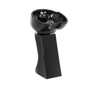 physa Bac à shampoing - inclinable - avec robinet mitigeur, flexible et douchette - noir Bac coiffure Lavabo coiffeur Bac à shampoing professionnel
