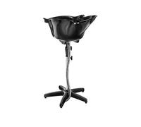 Physa Bac Lave Tête Bac à Shampoing sur Pied Salon de Coiffure Noir OLBIA (angle d'inclinaison 180°, longueur du tube 1,5 m, dimensions évier 50x48x27cm, dimensions 59,5x59,5x57cm)