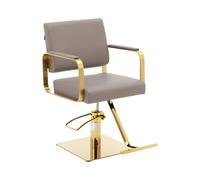 physa Fauteuil de coiffeur avec repose-pieds - 490 - 650 mm - 200 kg - Beige / doré PHYSA OTLEY BEIGE & GOLD