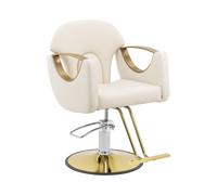 Physa Fauteuil de Coiffeur avec Repose-Pieds - 55-65 cm - 180 kg - crème Fauteuil Salon de Coiffure Siège de Coiffure