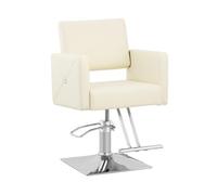 Physa Fauteuil de Coiffure Carlisle avec Repose-Pieds Hauteur d'assise 49-63 cm 150 kg Beige - Fauteuil pour Salon de Coiffure réglable en Hauteur