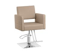 Physa Fauteuil de Coiffure Ribbleton Beige avec Repose-Pieds Hauteur d'assise 49-63 cm pour 150 kg - Fauteuil de Salon de Coiffure Chaise de Coiffure Chaise de Salon de Coiffure