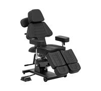 Physa Fauteuil de Tatouage - réglable en Hauteur - 300 kg - pédale - Noir Fauteuil Tattoo Chaise Tatouage Fauteuil de Massage Fauteuil d'esthétique