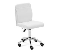 physa ILANZ WHITE Tabouret à roulettes avec dossier 150 kg 48 - 62 cm Blanc Tabouret à roulettes avec dossier Tabouret à roulettes professionnel Tabouret à roulettes ergonomique