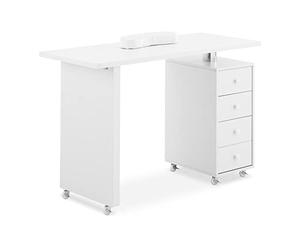 Physa Phy-MT-9 Table de manucure - 4 tiroirs 6 Roues Table Onglerie Pliante