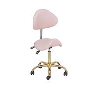 physa PHYSA MANNHEIM POWDER PINK_GOLD Siège selle - 55 - 69 cm - 150 kg - rose clair/doré siège selle de cheval Tabouret à roulettes Tabouret à roulettes Tabouret de bureau