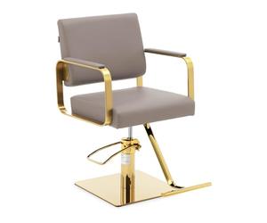 Physa Physa Otley Fauteuil de Coiffeur avec Repose-Pieds réglable en Hauteur Beige et doré 490-650 mm Charge maximale 200 kg Beige et doré