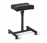 Physa Repose-Jambes, Hauteur Réglable Max 74,5 cm, Max 30 kg, Noir | Appui Tabouret Pédicure, Tatoueur, Similicuir, Acier, 24 x 33 cm