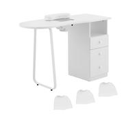 physa Table de manucure - 3 tiroirs - Aspirateur PHY-MT-10