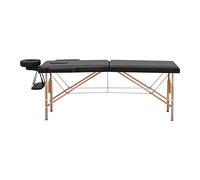 Physa Table De Massage Pliante Esthétique Pliable Professionnelle Lit Portable En Bois Portative Matériel À Domicile Mobile PHYSA TOULOUSE BLACK (Hêtre, PVC, 220 kg, Haut. 62-86 cm, Sac, Noir)