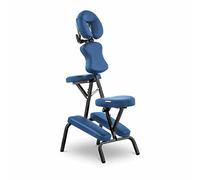 physa wellness & lifestyle Montpellier Blue Chaise De Massage Assis Pliante Transportable Professionnelle (Cadre : Acier, Revêtement : PVC, Capacité : 160 kg, Sac Compris)