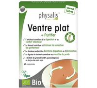 Physalis Ventre Plat + Purifier Digestion/Contrôle Poids Artichaut/Fenouil Bio Végan 45 Comprimés