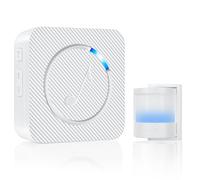 PHYSEN Détecteur de Mouvement Alarme, Système Extérieur Sonnette Sans Fil Longue Portée, 58 Sonneries (125DB) & Indicateur LED, Pour Maison/Cour/Magasins/Usines