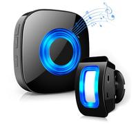 PHYSEN Détecteur de Mouvement Exterieur, Sonnette de Magasin Alarme Detecteur, Alarme Maison Sonnette sans Fil, Infrarouge Anti-Effraction, PIR Capteur Alerte, pour Maison/Magasin/Bureaux/Garage/Porte