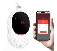 PHYSEN WiFi Détecteur de Gaz et Monoxyde de Carbone avec Écran LED, Certifié EN50291 et EN50194, Compatible Alexa/Google Home App, Détecteur de Méthane et CO pour Cuisine, Chaufferie, Garage