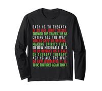 Physical Therapy Funny Christmas Carol PT DPT Humour Manche Longue