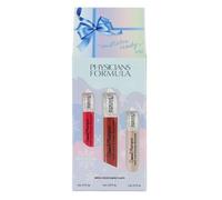 Physicians Formula Mistletoe Ready Trio, Set de 3 gloss à lèvres repulpants, volumisants et hydratants pour un effet immédiat et durable