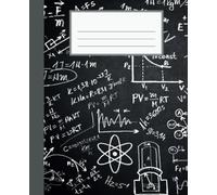 Physics Class Chalkboard Composition Book: 120 Lined College Ruled pages, notebook, journal, gift, for school, office supplies, 7.5 x 9.25
