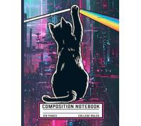 Physics Prism Science Rainbow Cat Notebook: Spectral Light Optical Illusion College Ruled Composition Book for STEM Students, Teachers, and Black Kitty Lovers