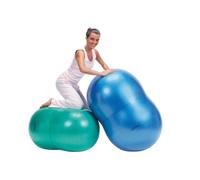 GYMNIC Physio Roll Plus Balle Double Ø 55 cm/L 90 cm Vert Citron, pour la physiothérapie, avec système Anti-éclatement et système BRQ, idéale pour Les Exercices d'équilibre