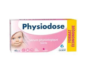 Physiodose Sérum Physiologique Bébé - 40 Unidoses Stériles 5 ml - Nez, Yeux | Stérile, NaCl 0,9 %, sans conservateur - 40 unidoses - lavage du nez et des yeux, dès la naissance, enfant et adulte