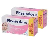 Physiodose Sérum Physiologique Bébé - Lot de 2 x 40 Unidoses Stériles 5 ml | Stérile, NaCl 0,9 %, sans conservateur - 80 unidoses - lavage du nez et des yeux, dès la naissance, enfant et adulte