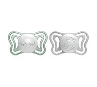 Chicco Physio Light Physio Forma Night tétine 16-36 m Green/Grey 2 pcs