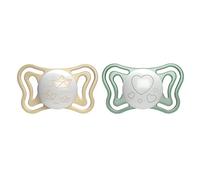 Chicco Tétine Physio Light Physio Forma Night 2-6 mois Or/Vert 2 pièces