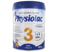 Physiolac croissance 3, de 1 à 3 ans 800g