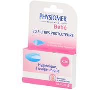 Physiomer Bébé - Dispositif médical - 20 filtres protecteurs - Mouche Bébé Physiomer - Nez Qui coule - Rhume - Rhinopharyngite - Facilite l’élimination du Mucus