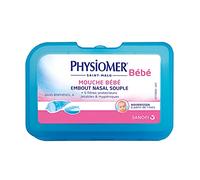 Physiomer Mouche bébé - dispositif médical - pour les nez bouchés des nourrissons et jeunes enfants en cas de rhume - Embout nasal souple + 5 filtres protecteurs pour nourrissons à partir de 1 mois