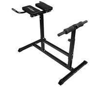 Physionics® Banc de Musculation pour Dos - Réglable en Hauteur (5 Positions), Charge Max. 200 kg, avec Fixation des Jambes Rembourrée - Appareil Hyper Extension, pour Abdominaux, Fitness