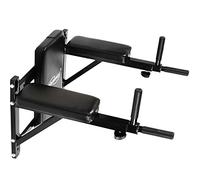 Physionics® Barre À Dips Murale - Poignées Rembourrées Extensibles, Max. 100 Kg - Chaise Romaine Murale Pour Musculation