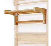 Physionics® Barre de Traction pour Espalier - en Bois de Pin, Amovible, 73 x 45 x 27 cm - Barre Pull-Up pour Échelle Suédoise, Gymnastique, Fitness, Sport