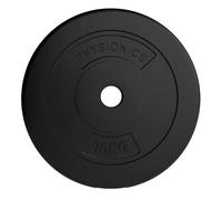 Physionics® Disques de Poids - Set de 2 x 10 kg, Ø 31 mm, avec Revêtement en Plastique - Plaques pour Haltères, Fitness,