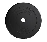 Physionics® Disques de Poids - Set de 2 x 15 kg, Ø 31 mm, avec Revêtement en Plastique - Plaques pour Haltères, Fitness,