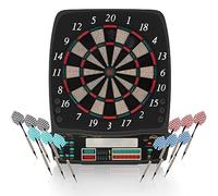Physionics® Jeu Fléchettes Électronique - avec Écran LED, 12 Darts, 27/28 Jeux et Plus de 100 Variantes, pour Jusqu'à 16 Joueurs, 3 Modèles au Choix - Cible Projectiles