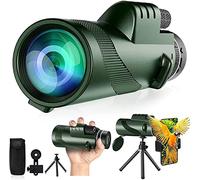 Télescope monoculaire 80 x 100 haute définition pour adultes haute puissance avec adaptateur pour smartphone, télescope, chasse, faune sauvage, observation des oiseaux, voyage, camping, randonnée