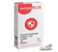 PHYSIORUB - Comprimés à Croquer Défense Immunitaire Adulte & Gorge - Postbiotiques Tyndallisés - Échinacée Thym - Vitamine Immunité - Selenium Zinc - vitamine immunité adulte