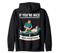 Physiothérapeute If You're Nice I Make Pain Facultatif Sweat à Capuche