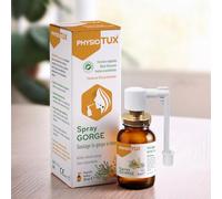 PhysioTUX - Spray Gorge collutoire 30 mL - Soulagement des maux de & irritations - Film protecteur muco-adhésif aux bêta-glucanes - sans gluten - conservateur - Laboratoire français