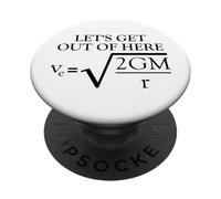 Physique Blague Escape Velocity Funny Science PopSockets PopGrip Adhésif