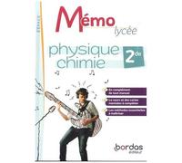 Physique Chimie 2de Mémo Lycée Espace - Edition 2022