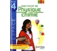 Physique Chimie 5e 4e 3e Cycle 4 Espace - Mon Livret De Physique Chimie - Edition 2020