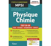 Physique-Chimie MPSI - Tout-en-un Cours - Synthèse - Méthodes détaillées - Exercices corrigés Conforme à la réforme 2021 - Arnaud Le Diffon - Vuibert - broché - Scolaire / Universitaire
