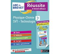 Physique-Chimie - SVT (Sciences de la vie et de la Terre) - Technologie 3e - ABC du Brevet Réussite Famille - Brevet 2025 - Cours, Méthode, Exercices + Guide parents pour aider son enfant à réussir